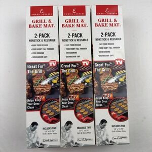 Emeril Lagasse Grill & Bake Mats Nonstick Reusable 3 2 Packs As Seen on TV